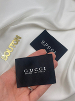 Бирка Гучч. черная большая 70х51 мм