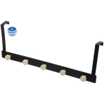 Крючки надверные на планке «ЛОФТ ВОСТ», цвет черный, 50*17см (Лейбл Селфи)