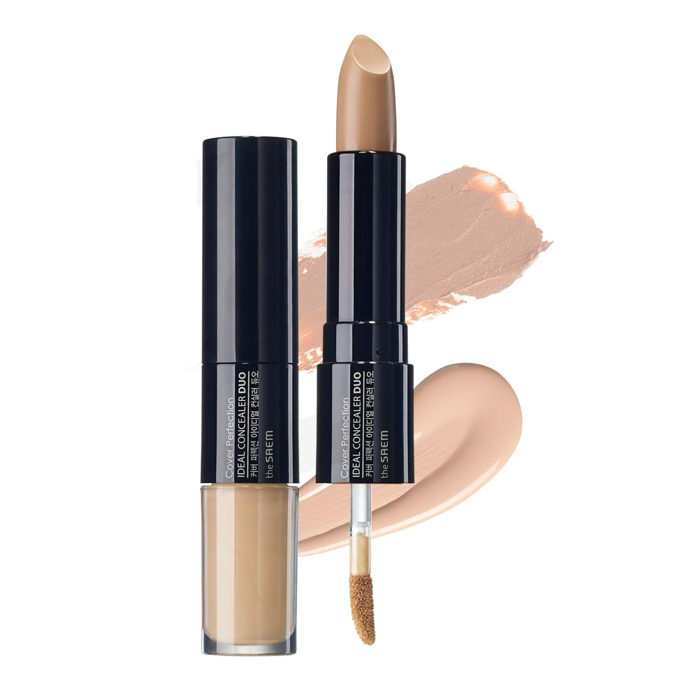 The Saem, Cover Perfection, Ideal Concealer Duo, 1,5 натуральный бежевый, 1 шт.