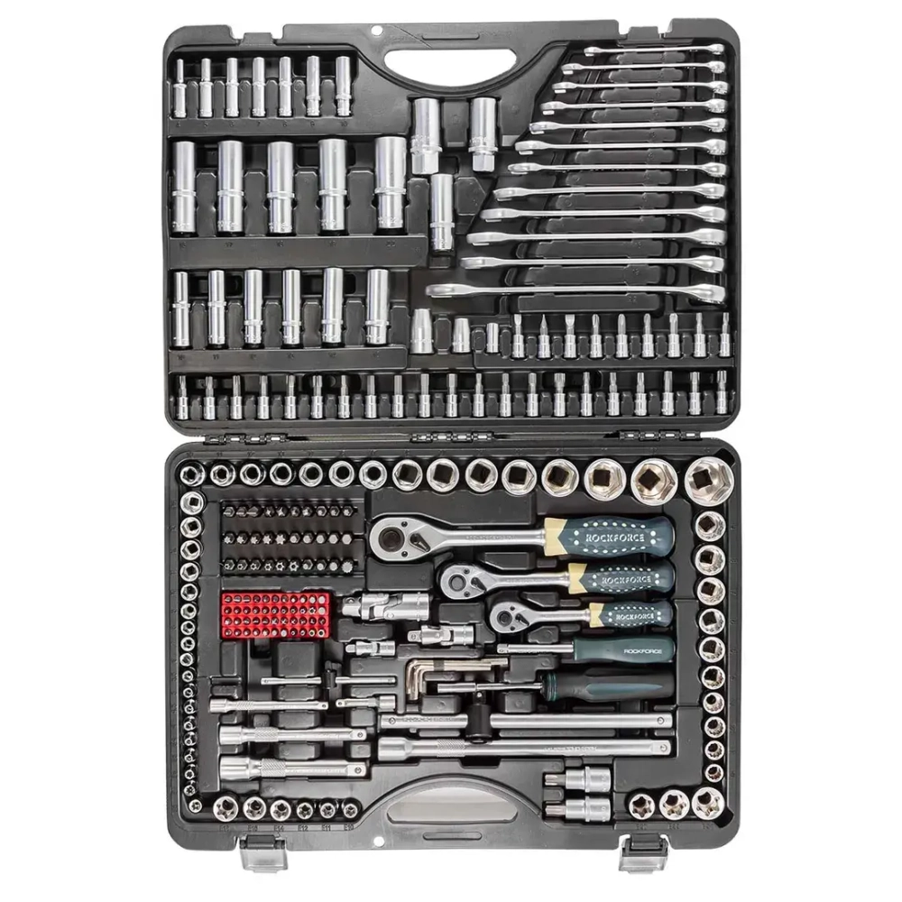 Набор инструментов 216пр.PROFI 1/4''3/8''1/2''(6гр.)(4-32мм) RockForce##Rock FORCE RF-38841 (Premium)