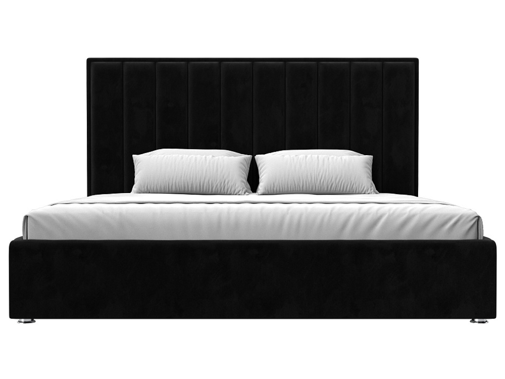 Кровать интерьерная Афродита 200, Черный, Велюр, 120609