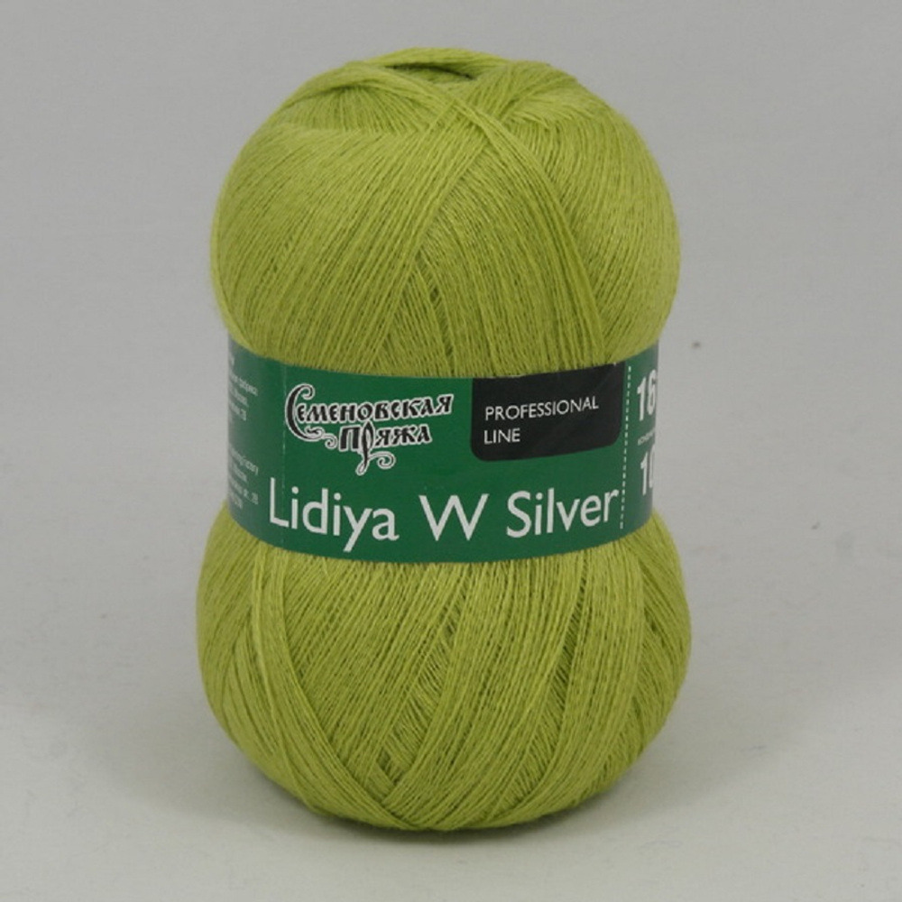 Семеновская Пряжа "Лидия Silver ЧШ" 100% имп. меринос 1613м/100гр
