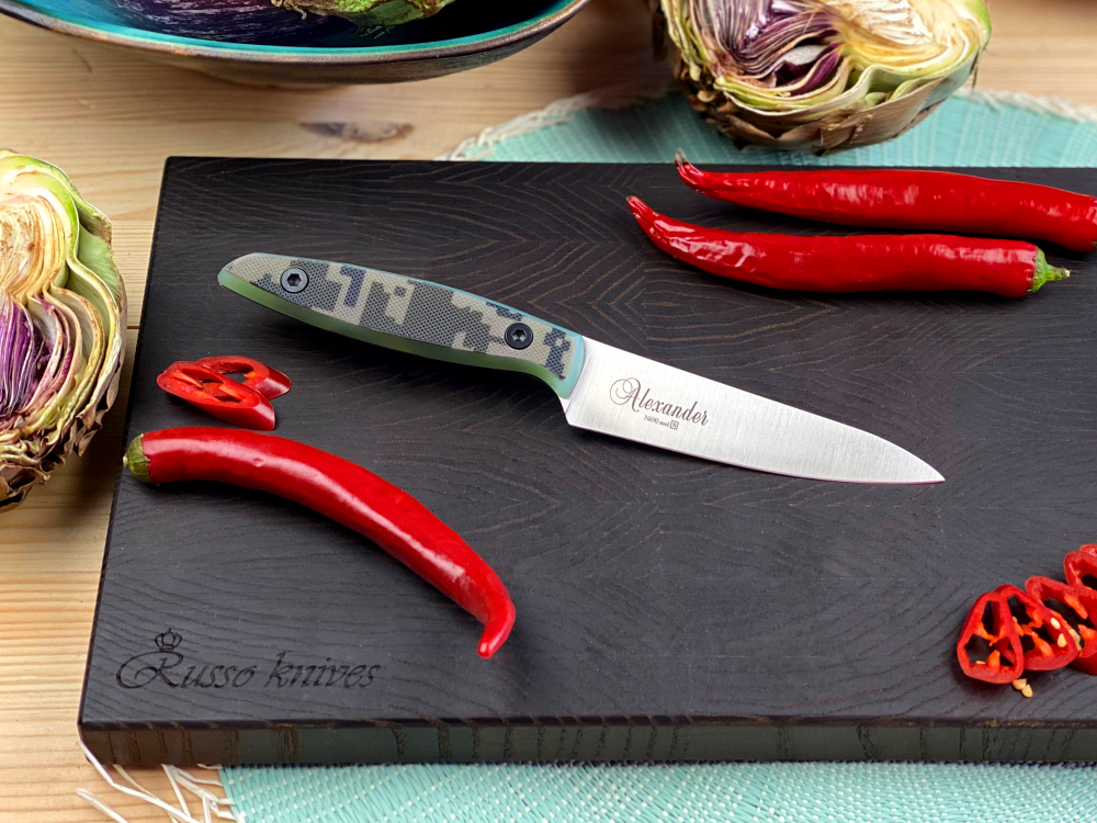 🏆Кухонный нож Alexander S N690 Camo G10