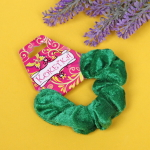 Резинка для волос 1шт «Кокетка - Бархат», цвет изумрудный, d-10,5см