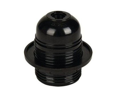 Ecola патрон с кольцом карболит E27 Черный УП.10шт!! AB7TPBEAY, 10 шт.