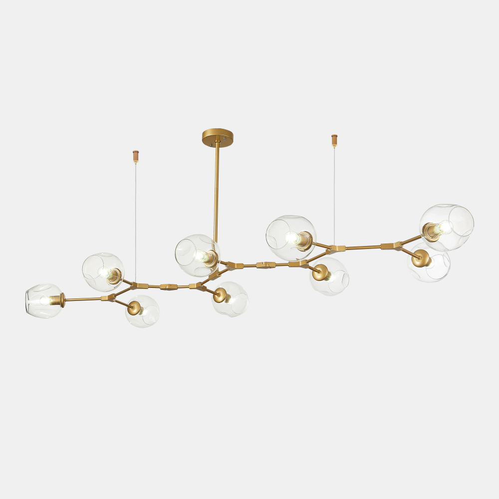 SLE154823-09 Светильник подвесной Золотистый/Прозрачный E27 9*40W RAMETTO