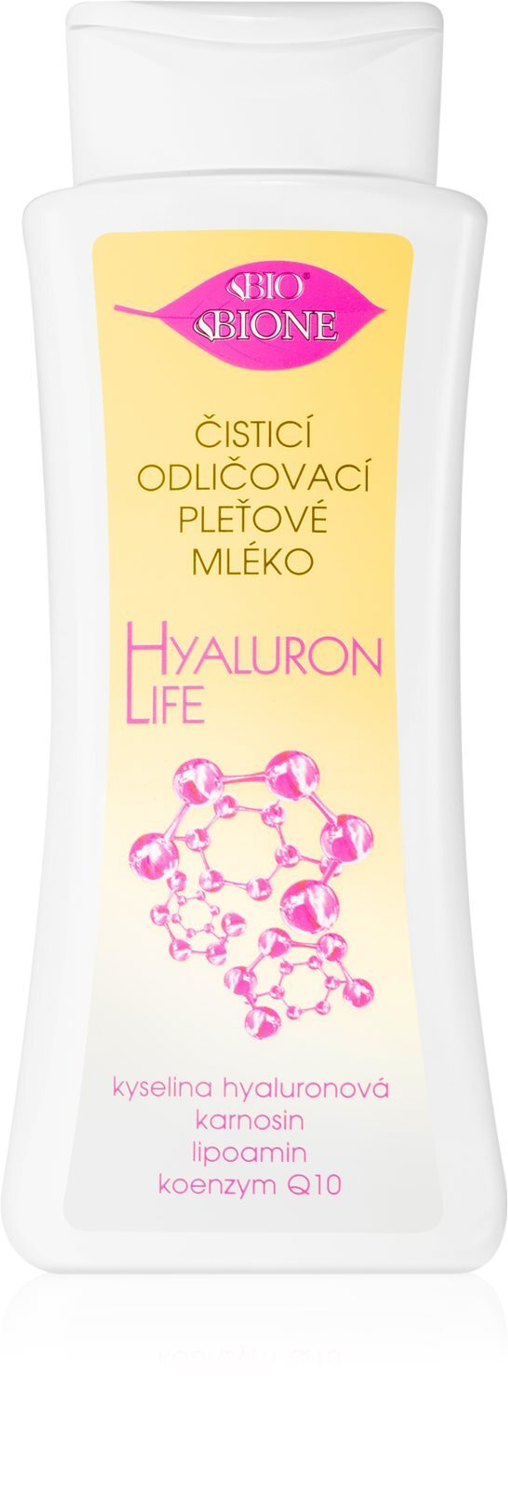 Bione Cosmetics Hyaluron Life - очищающее молочко с гиалуроновой кислотой /   255  ml  / GTIN 8595061610548