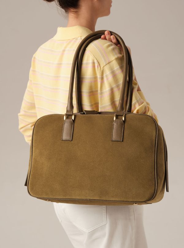 Замшевая сумка DBR Dominique 31389 белый мох