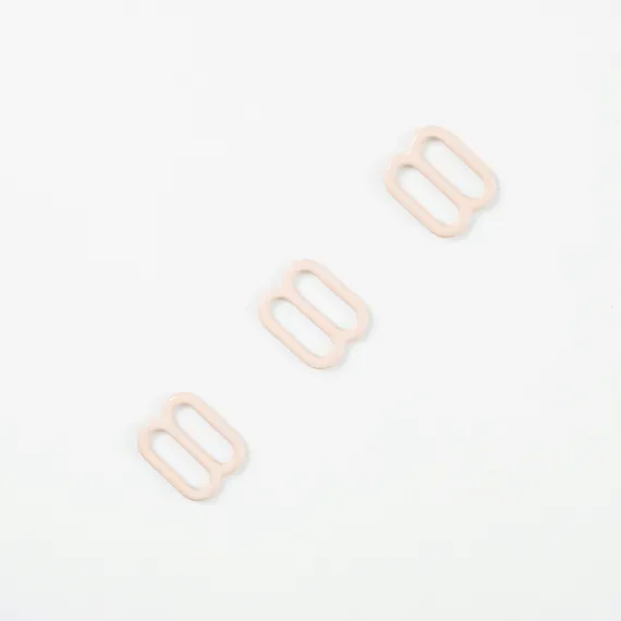 Регулятор для бретели бежево-серебристый 10 мм