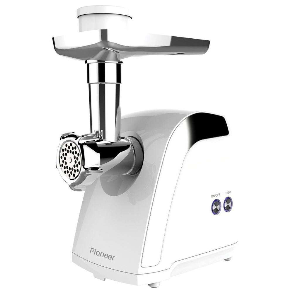 Мясорубка электрическая Pioneer, MG109, 1800 Вт, реверс, 1.8 кг/мин, металл, пластик, 4насад, для ко