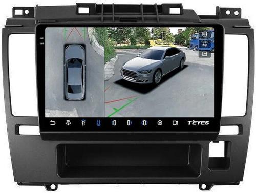 Магнитола для Nissan Tiida 2004-2013 (правый руль), Tiida Latio 2004-2012 (рамка графитовая) - Teyes CC3-2K-360 на Android 10, Быстрая, 2K QLED, CarPlay, 4G SIM-слот, 4 камеры в комплекте