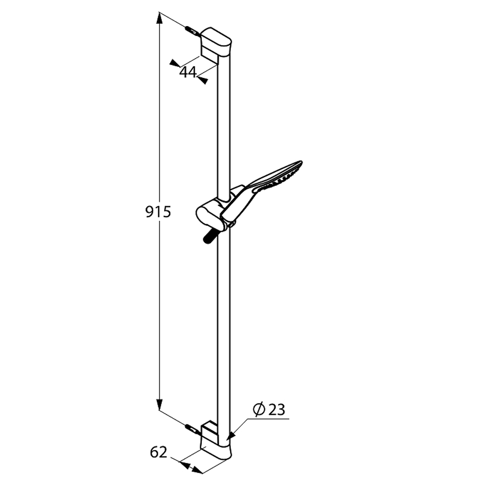 Душевой гарнитур KLUDI FIZZ 1S, 900 мм, хром (6764005-00)