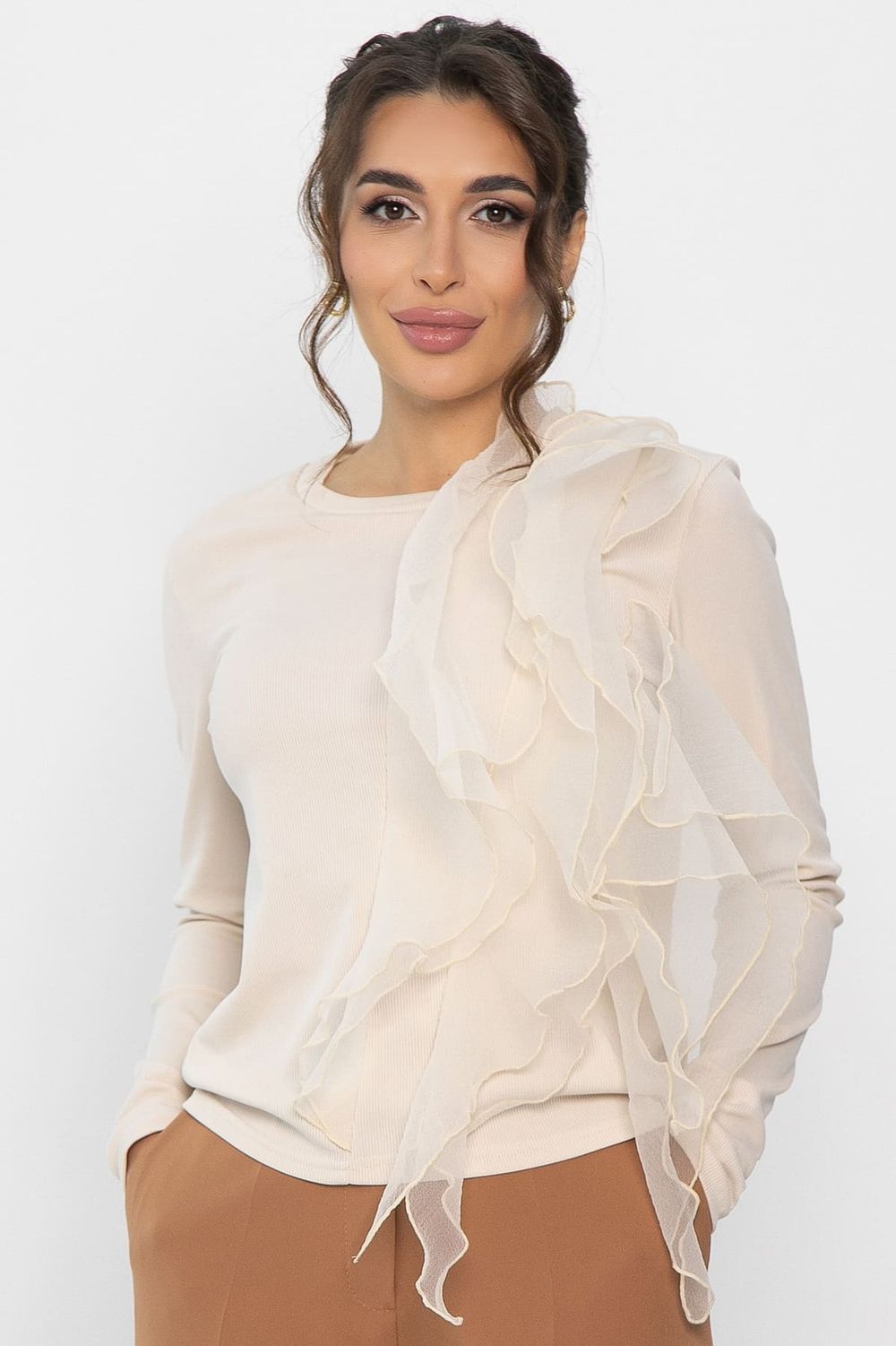 Блуза Риана (бежевая) Б14225-5М LT Collection