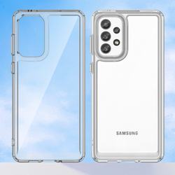 Двухкомпонентный усиленный чехол для смартфона Samsung Galaxy A73 5G с 2022 года, мягкий отклик кнопок, прозрачные рамки