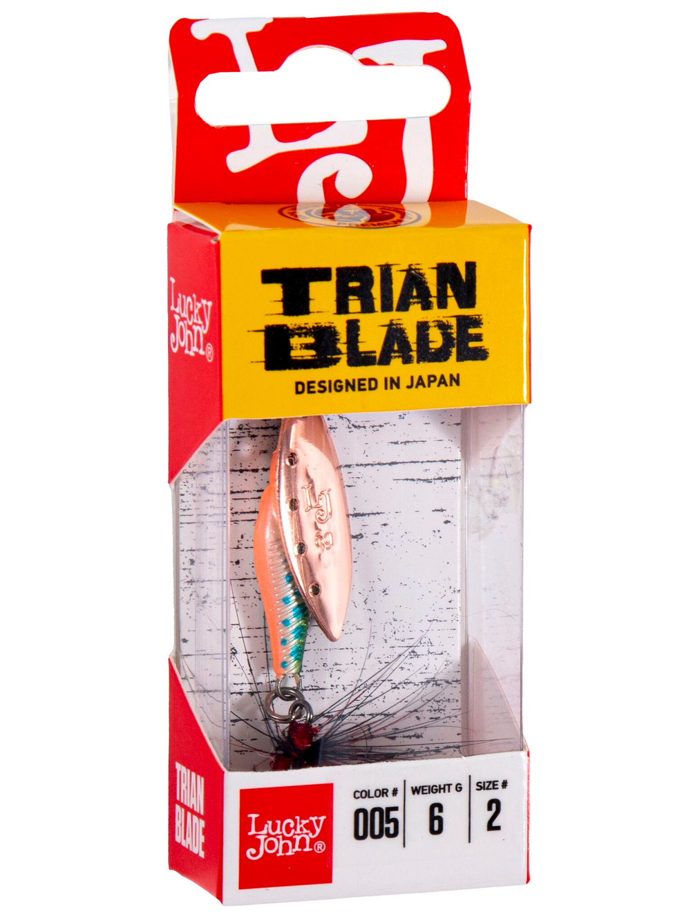 Блесна вращающаяся Lucky John TRIAN BLADE LONG 06.0г 005