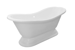 Ванна из литьевого мрамора Эстет Бостон 180х74 на подиуме белая, ФР-00001046