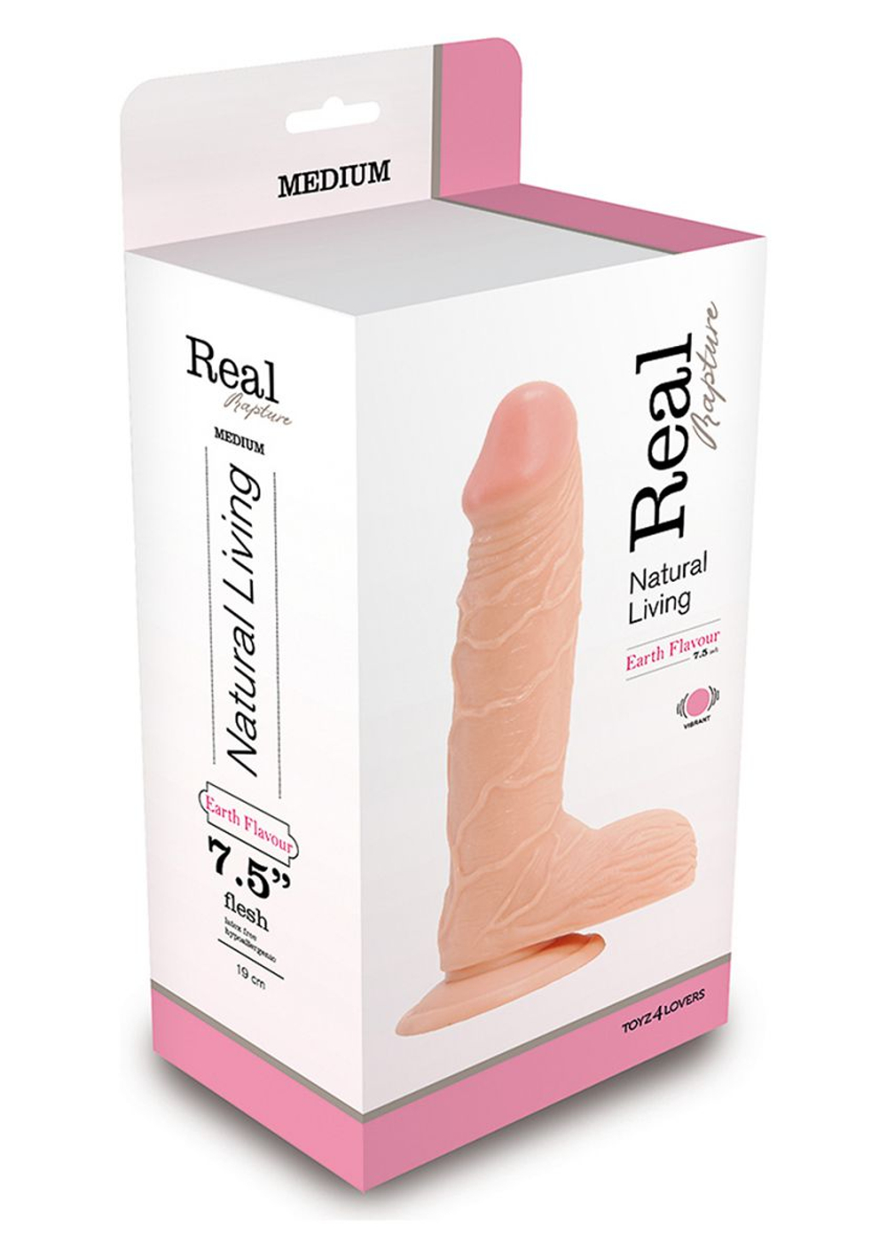 Телесный фаллоимитатор REAL RAPTURE на присоске - 21,5 см. (Цвет: телесный)