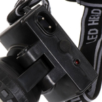 Фонарь налоб, встр акк, Ultraflash, LED5368, зар от сет220В, зар отUSB, пластик, чер, 1Вт LED+1,5Вт