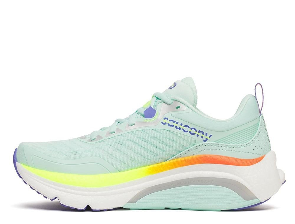 Кроссовки для бега женские Saucony Omni 23 ST W Зелёно-оранжевые