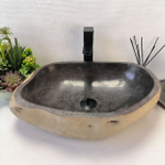 Раковина из речного камня RS-64109 (53*37*15) 0122