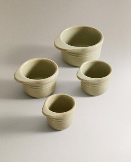 ZARA HOME НАБОР ИЗ МЕРНЫХ МИСОК (4 ШТ.), ЗЕЛЕНЫЙ