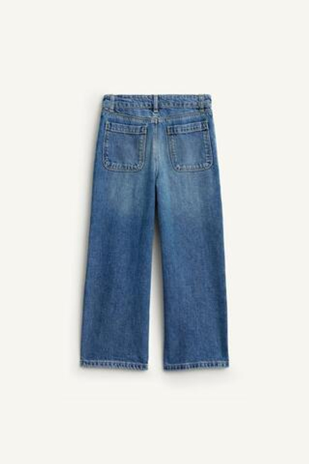 ZARA ДЖИНСЫ С ШИРОКОГО КРОЯ, СИНИЙ