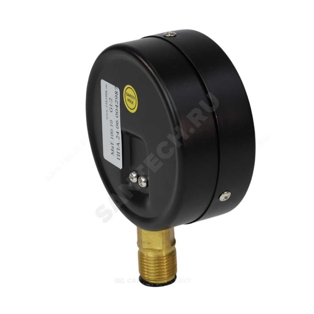 Манометр МаТ-100 радиальный Дк100мм 0-0,6 МПа кл.1,5 G1/2" Пензапромарматура 053103100
