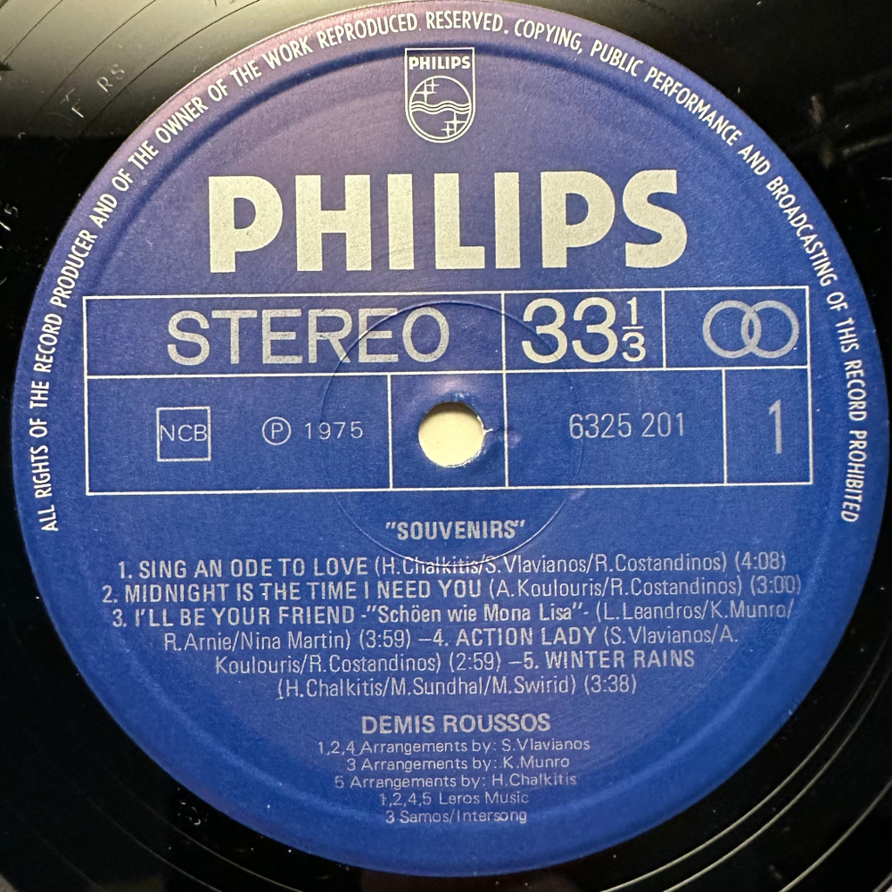 Demis Roussos - Souvenirs (Норвегия 1975г.)