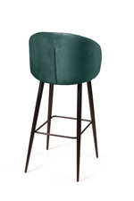 Стул барный Mont Blanc, бархат изумрудный 87 / черный конус