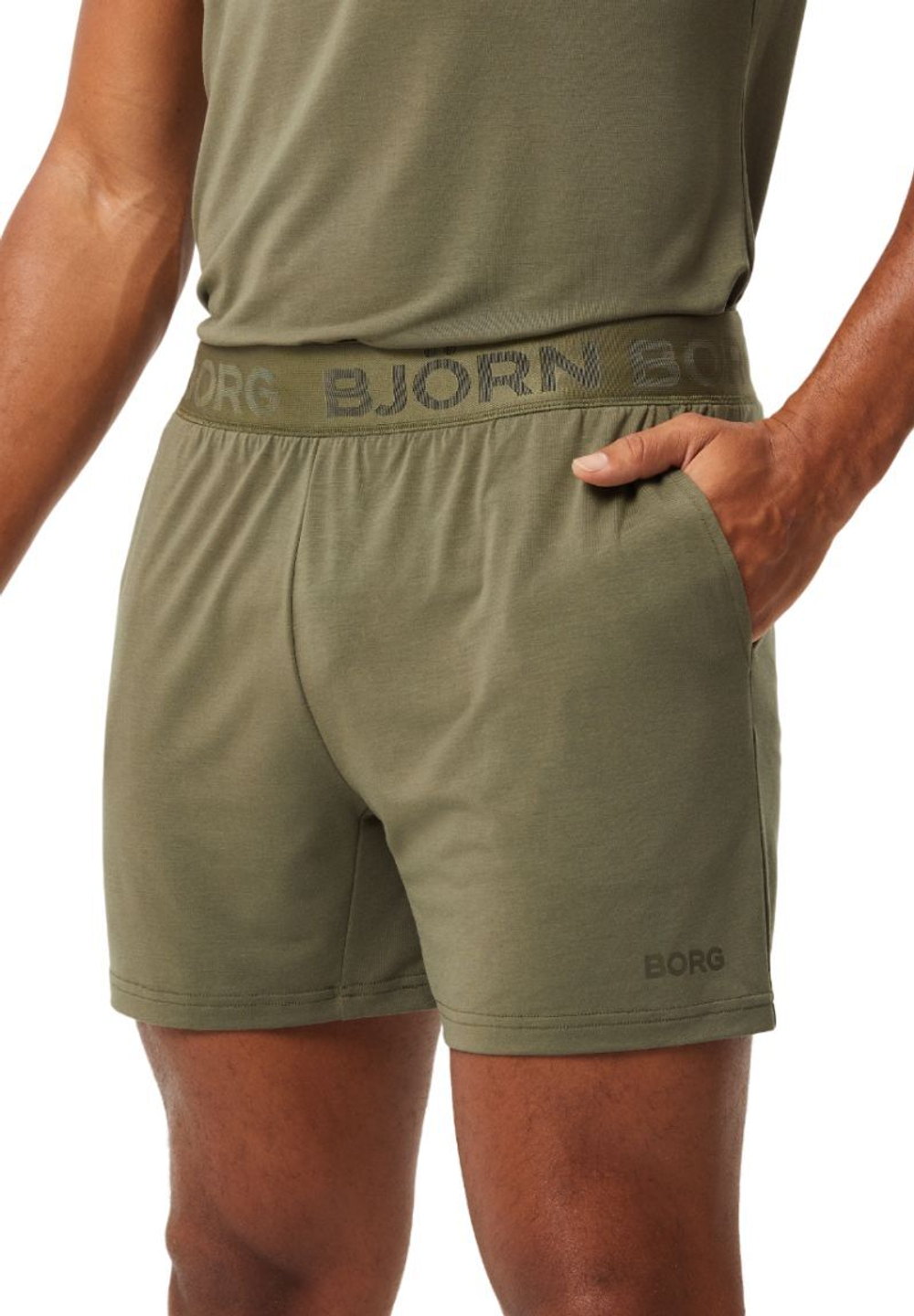 Мужские теннисные шорты Björn Borg лиоцелл Blend Shorts - зеленый