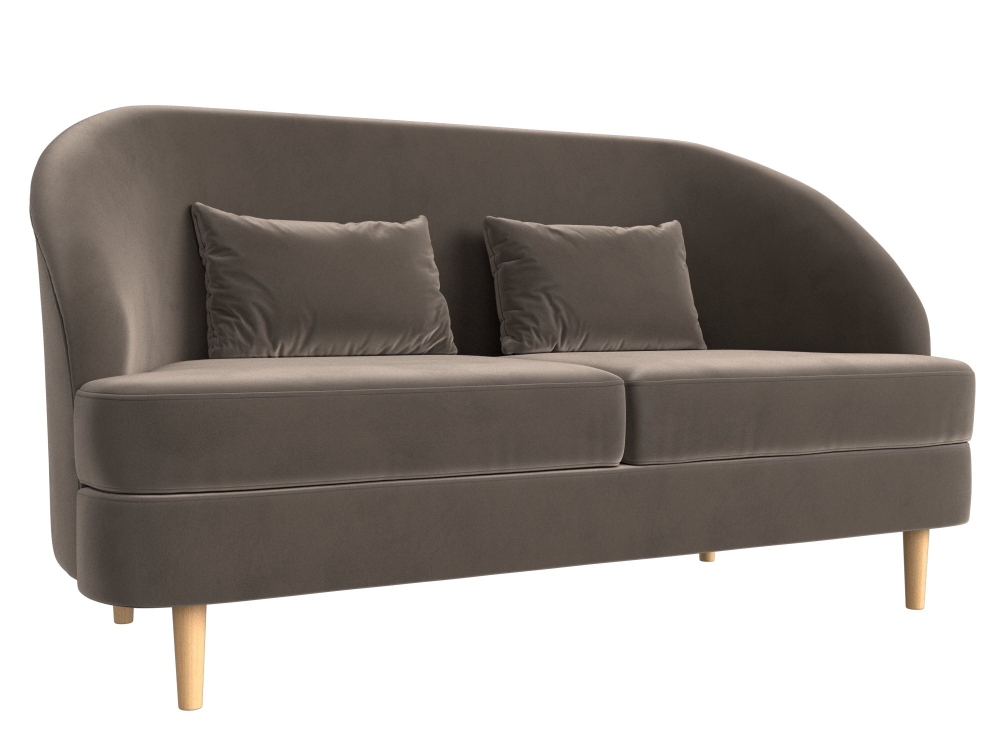 Кушетка Атико, Коричневый, Велюр, 109887