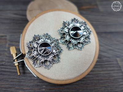 Магнит "Серебристый цветок"