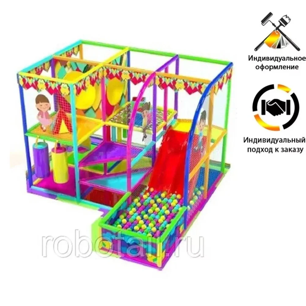 Детский игровой лабиринт "Калейдоскоп" 12,2м² (3,5*2,35*2,5м)