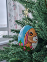 Фарфоровое пасхальное  яйцо "Весенний кролик"