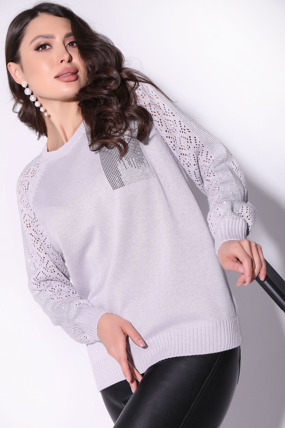 Пуловер "Ягодный пунш" (жемчуг) Elza (Акция)