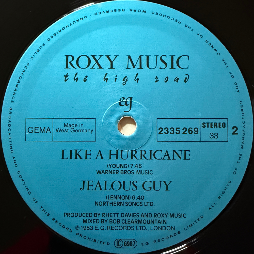 Roxy Music - The High Road (Германия 1983г.)
