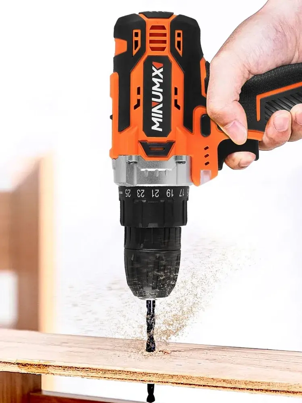 Дрель-шуруповерт аккумуляторная MINUMX M-816A2, 16В 36Нм, 2xLi-ion, ЗУ