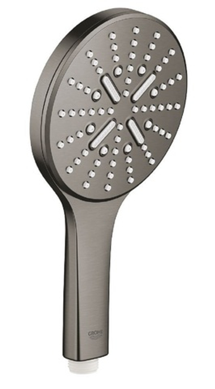 Ручной душ GROHE Rainshower SmartActive 130 3 вида струй, темный графит матовый (26574AL0)