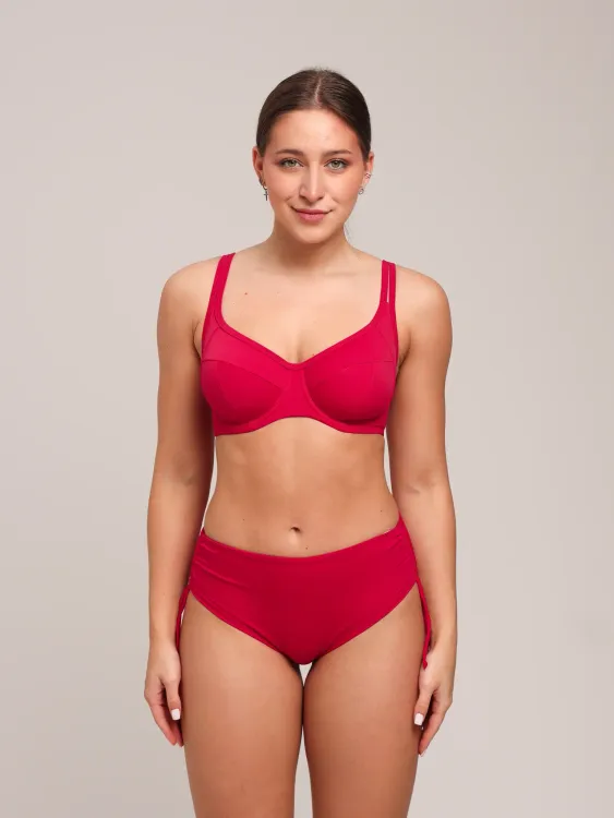 Купальный бюст Zebra мягкая чаша на каркасах (красный)