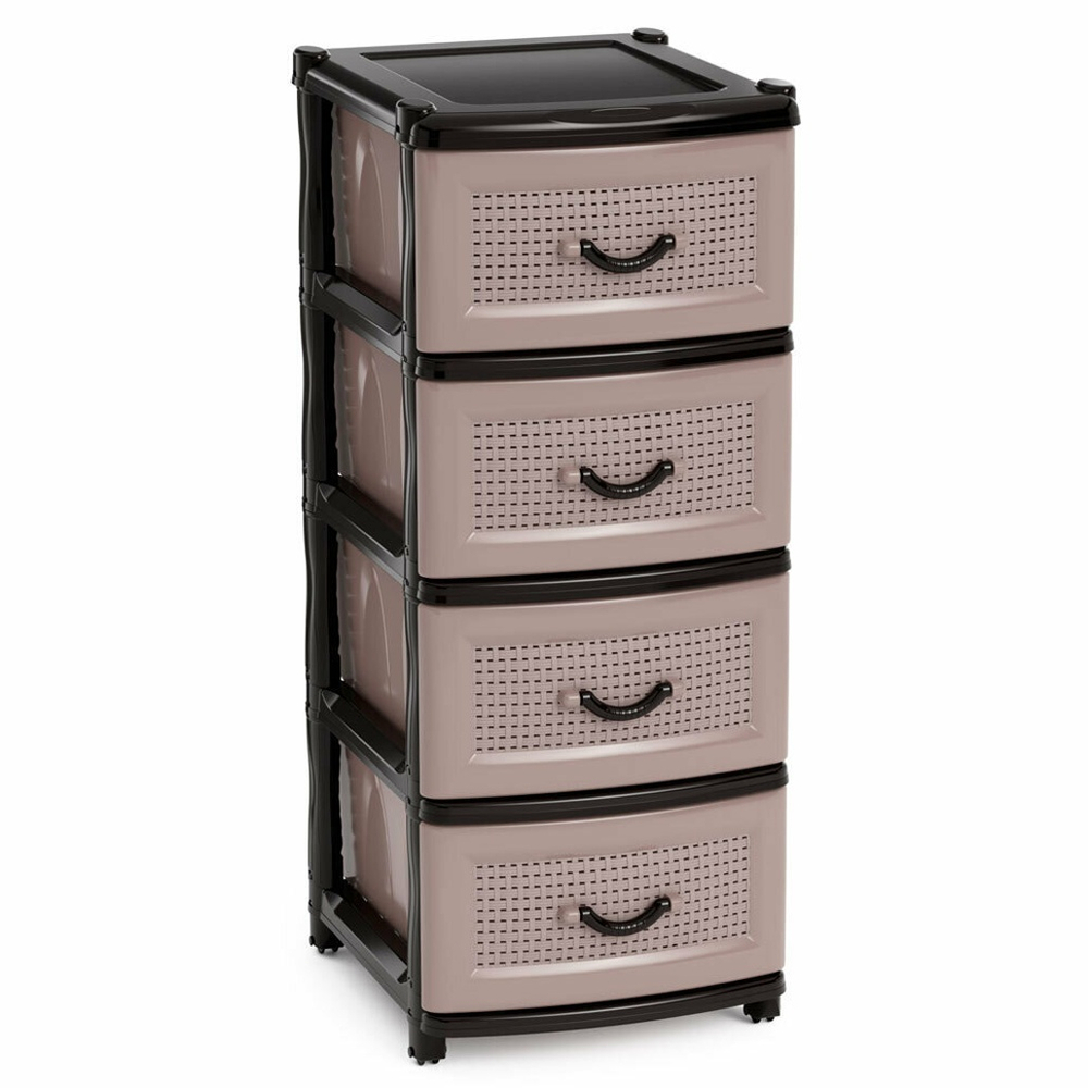 Комод 4-х секционный коричневый 480*390*980мм