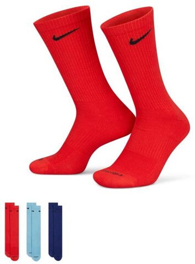 Носки теннисные Nike Everyday Plus Cushioned Training Crew Socks 3P - разноцветный