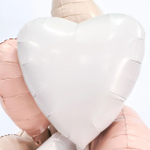 Сердце 19" Пудра, сатин Agura