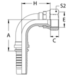 Фитинг DN 10 JIC (Г) 9/16 (90)