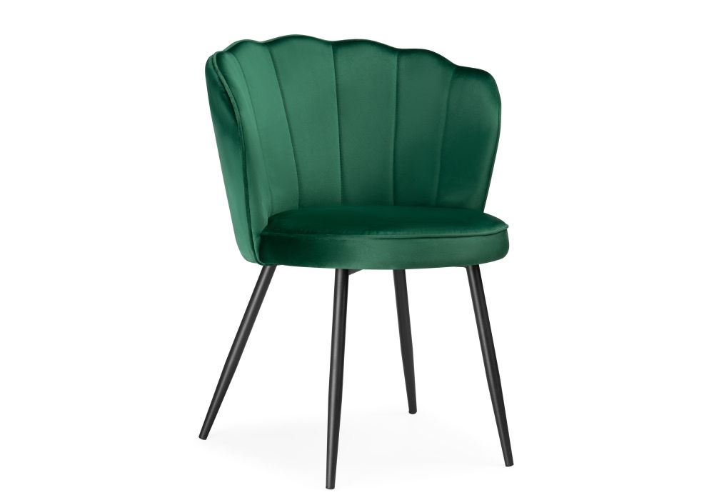 Стул на металлокаркасе Coral green / black