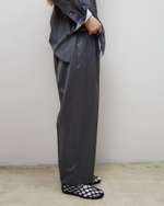 Брюки из шерсти и шелка Диор серый