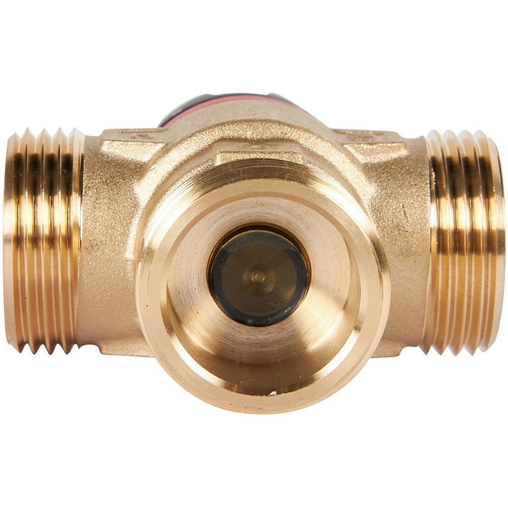 Клапан термостатический смесительный ROMMER - 1" (НР/НР, 20-43°C, Kvs 1.6, L-смешивание)