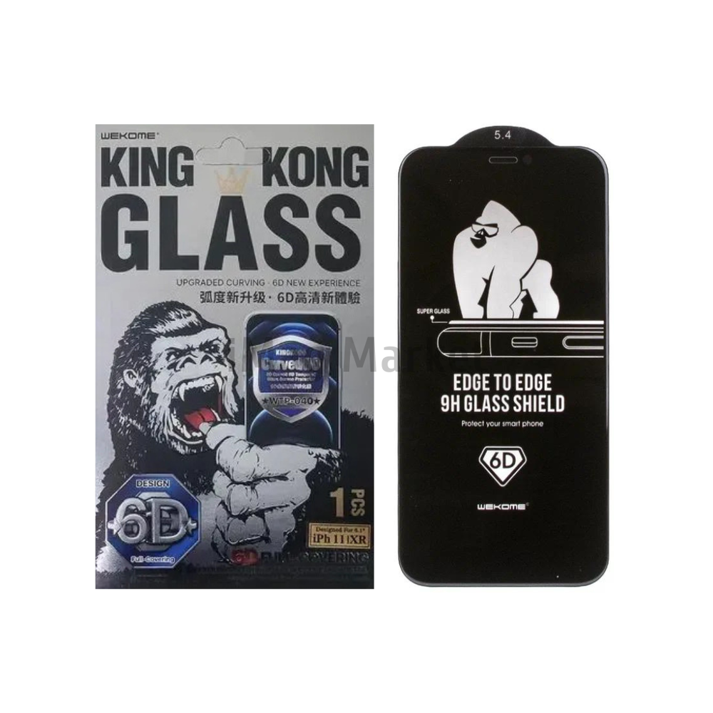 Защитное стекло WK Kingkong WTP-040 для Apple iPhone XR/11, 3D, черная рамка, 0.22 мм