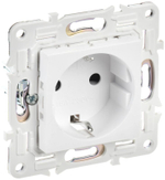 Розетка SKANDY 16А с заземл. защ. шторки безвинт. крепл. SK-R06W арктич. бел. IEK SK-R14-16-1-K01