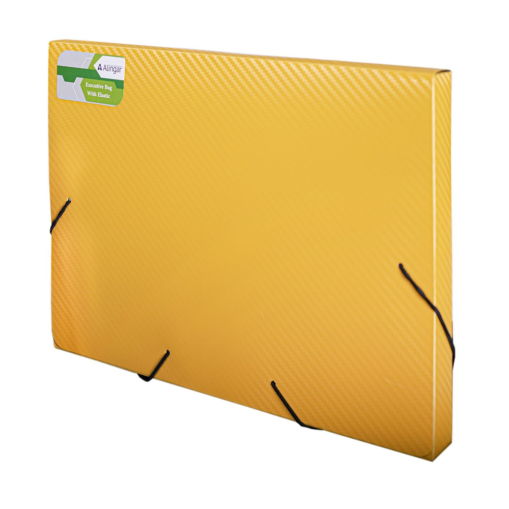 Папка на резинке Alingar, A4, 240х330х33 мм, 600 мкм, ассорти,текстура диагональ , "Caviar"