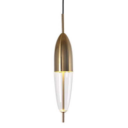 Pendant design lamp  Flow[T] S2 by Nao Tamura (Wonderglass) (Blue/Gold)